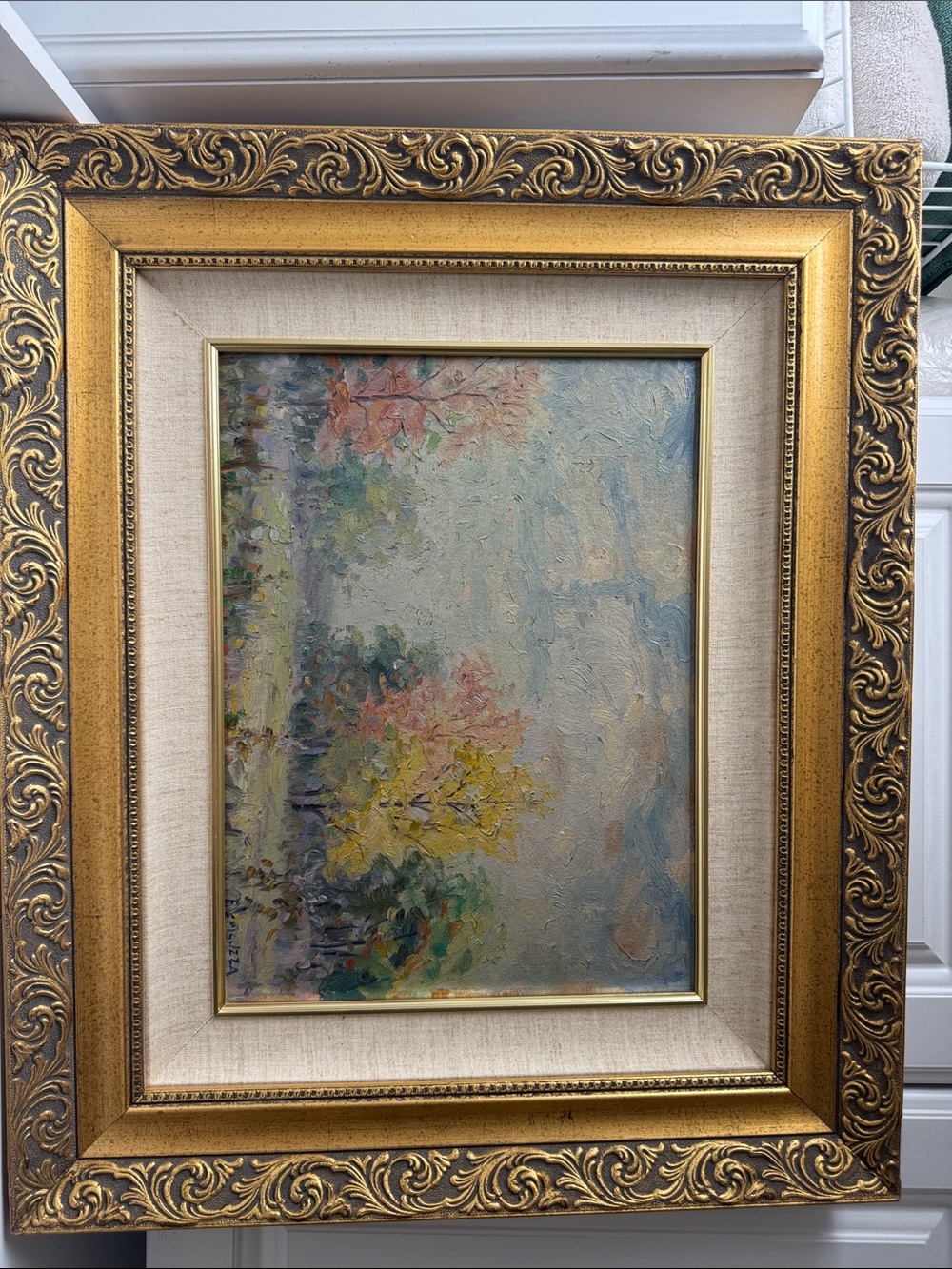 Gold Framed Landscape Oil Painting - Elegant Home Art